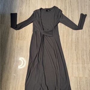 Cider Charcoal Long Sleeve Dress